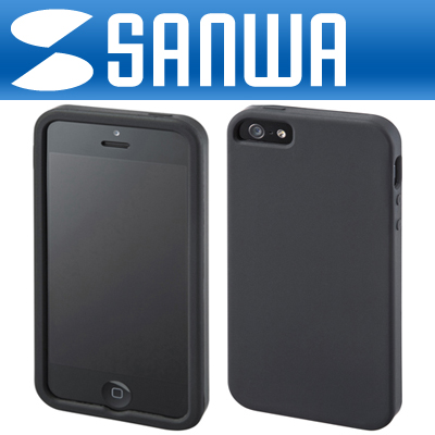 강원전자 산와서플라이 PDA-IPH50BK iPhone5 실리콘 케이스(블랙)