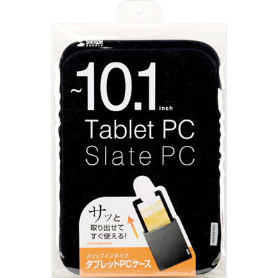 강원전자 산와서플라이 PDA-TABS10BK 10.1" 태블릿 PC용 네오프렌 슬립형 파우치(블랙)