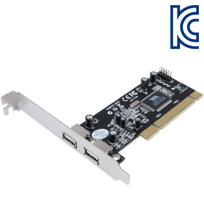 강원전자 넷메이트 U-164 USB2.0 2포트 PCI 카드(VIA)(슬림PC겸용)