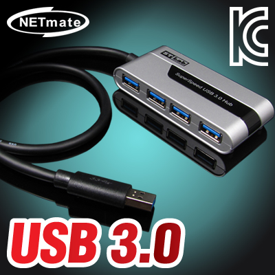 강원전자 넷메이트 U-760 USB3.0 4포트 무전원 허브(U-760)