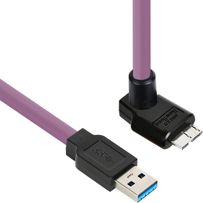 강원전자 넷메이트 CBL-HFPD3igMB-2mUA USB3.0 High-Flex AM-MicroB 케이블 2m (독일 igus 선재/꺾임)
