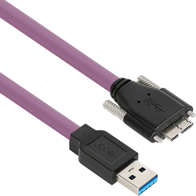 강원전자 넷메이트 CBL-HFPD3igMBS-2m USB3.0 High-Flex AM-MicroB 케이블 2m (독일 igus 선재/Lock)
