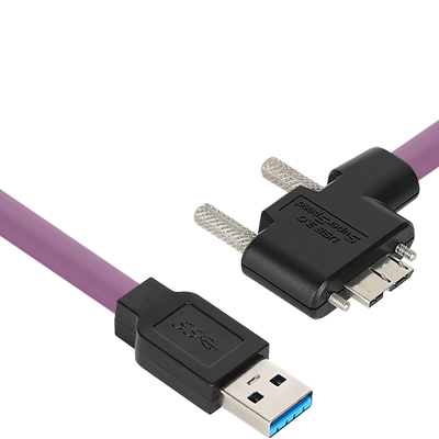강원전자 넷메이트 CBL-HFPD3igMBS-2mLA USB3.0 High-Flex AM-MicroB 케이블 2m (독일 igus 선재/꺾임/Lock)