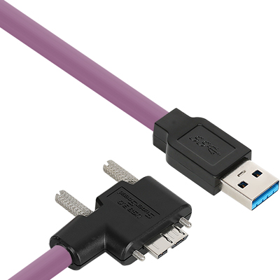 강원전자 넷메이트 CBL-HFPD3igMBS-2mRA USB3.0 High-Flex AM-MicroB 케이블 2m (독일 igus 선재/꺾임/Lock)