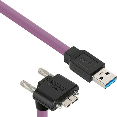 강원전자 넷메이트 CBL-HFPD3igMBS-2mDA USB3.0 High-Flex AM-MicroB 케이블 2m (독일 igus 선재/꺾임/Lock)