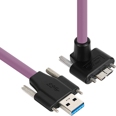 강원전자 넷메이트 CBL-HFPD3igMBSS-2mUA USB3.0 High-Flex AM-MicroB 케이블 2m (독일 igus 선재/꺾임/Lock)