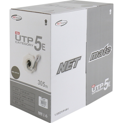 강원전자 넷메이트 NMC-UTP15T CAT.5E UTP 케이블 305m (단선/그레이)