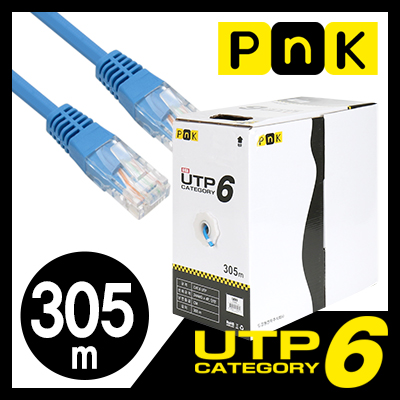 강원전자 PnK P349A CAT.6 UTP 케이블 305m (단선/블루)