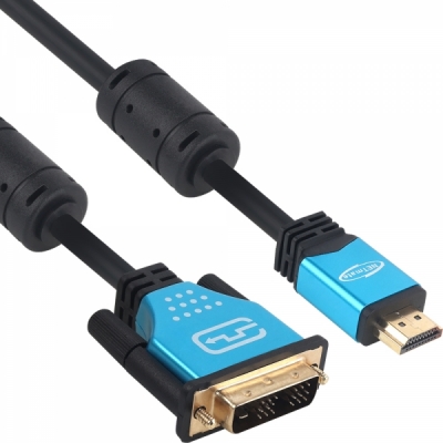 강원전자 넷메이트 NM-HD02BZ HDMI to DVI Blue Metal 케이블 2m