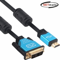 강원전자 넷메이트 NM-HD03BZ HDMI to DVI Blue Metal 케이블 3m