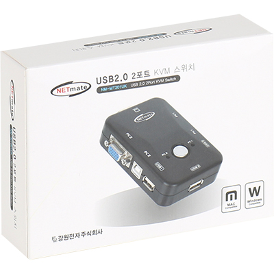 강원전자 넷메이트 NM-MT201UK RGB KVM 2:1 스위치(USB)
