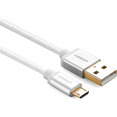 유그린 U-30656 USB2.0 마이크로 5핀(Micro B) 케이블 1.5m (실버)