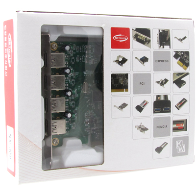 강원전자 넷메이트 NMU-304V USB3.0 쿼드 PCI Express 카드(VIA)