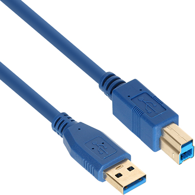 강원전자 넷메이트 NM-UB320BLZ USB3.0 AM-BM 케이블 2m (블루)