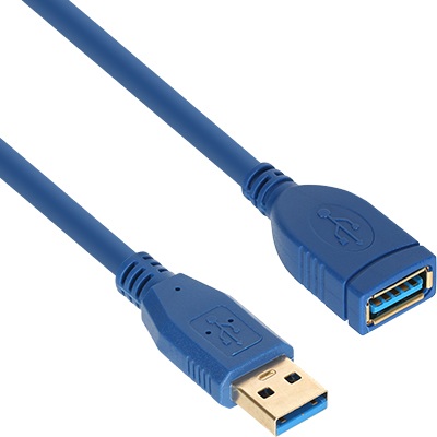 강원전자 넷메이트 NM-UF305BLZ USB3.0 연장 AM-AF 케이블 0.5m (블루)
