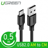유그린 U-60115 USB 2.0 AM-CM 케이블 0.5m(블랙)