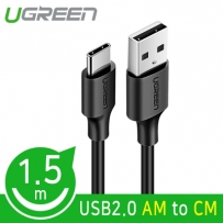 유그린 U-60117 USB 2.0 AM-CM 케이블 1.5m(블랙)