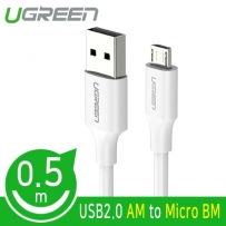유그린 U-60140 USB2.0 마이크로 5핀 케이블 0.5m (화이트)