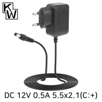 강원전자 KW KW-A1205A(SK01G-1200050K) 12V 0.5A SMPS 아답터(5.5x2.1mm/C:+)