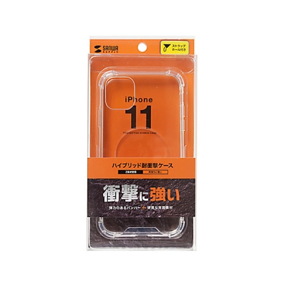 강원전자 산와서플라이 PDA-IPH027CL iPhone 11 투명 하드 젤리 케이스