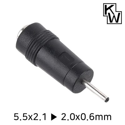 강원전자 KW KW-DC01A 5.5x2.1 to 2.0x0.6mm 아답터 변환 잭