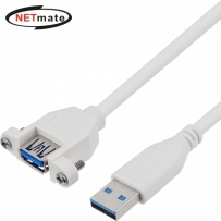 강원전자 넷메이트 NMC-UF305SW USB3.0 연장 판넬형 케이블 0.5m (화이트)