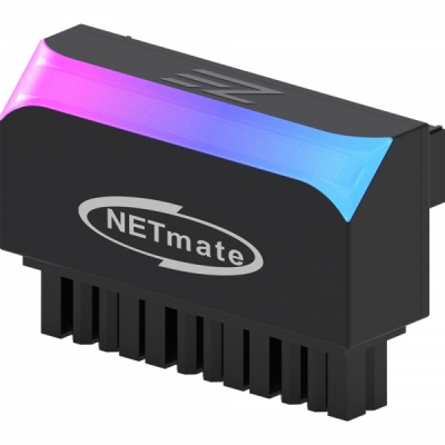 강원전자 넷메이트 NM-DPI161 메인보드 ATX 24핀 ARGB 어댑터 (블랙/90도)