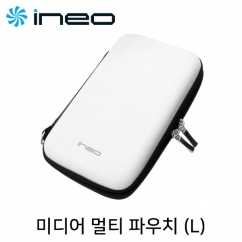ineo I-NC02 휴대용 미디어 멀티 파우치(화이트/L)