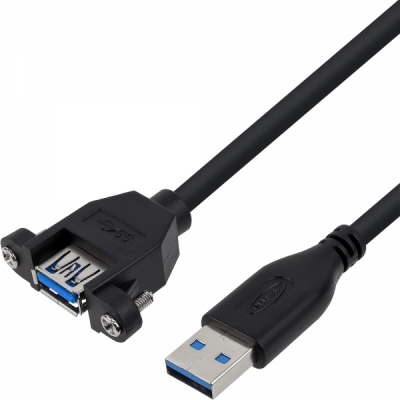 강원전자 넷메이트 NMC-UF310SB USB3.0 연장 판넬형 케이블 1m (블랙)