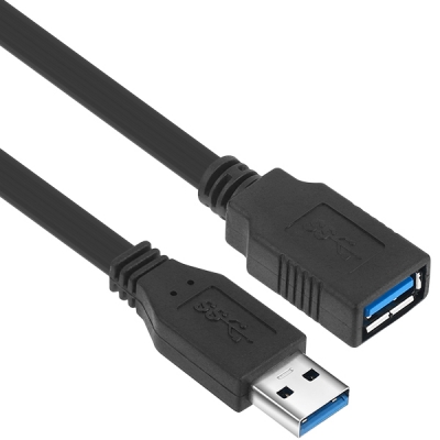 강원전자 넷메이트 NMC-UFG302F USB3.0 연장 AM-AF FLAT 케이블 2m (블랙)