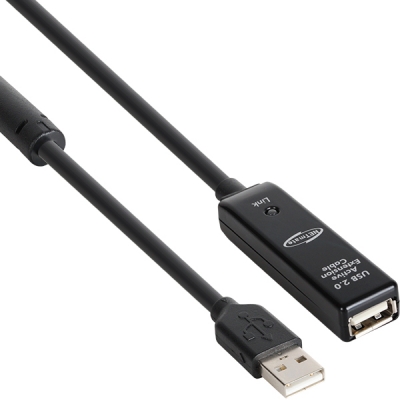 강원전자 넷메이트 CBL-HF203B-30M USB2.0 High-Flex AM-AF 연장 리피터 30m (전원 아답터 포함)
