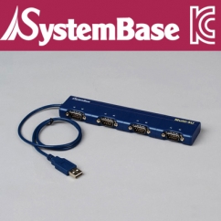 SystemBase(시스템베이스) 4포트 USB 시리얼통신 어댑터, RS232 컨버터 (V4.0)
