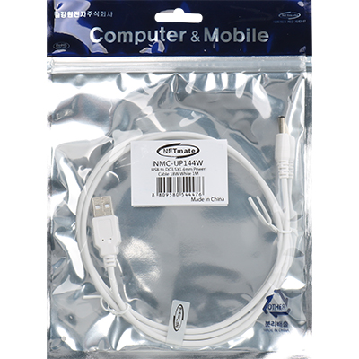 강원전자 넷메이트 NMC-UP144W USB 전원 케이블 1m (3.5x1.4mm/24W/화이트)