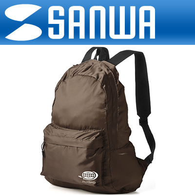 SANWA 200-BAG077BR 휴대용 접이식 가방/백팩(브라운)
