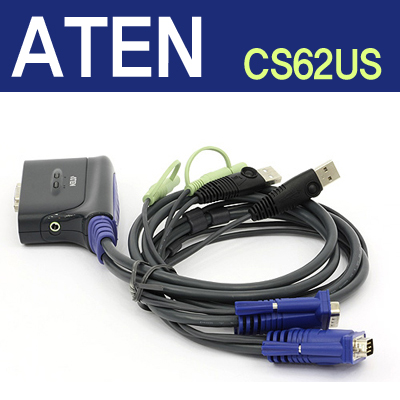 ATEN 2포트 USB KVM 스위치 [CS62US]