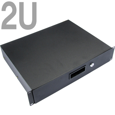 강원전자 넷메이트 CYSD-2U(Black) 허브랙 2U 보안 서랍장(블랙)