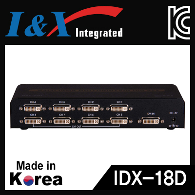 I&X(아이앤엑스) IDX-18D 국산 DVI 1:8 모니터 분배기