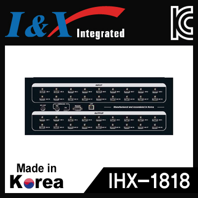 I&X(아이앤엑스) IHX-1818 국산 HDMI 18:18 매트릭스 분배기
