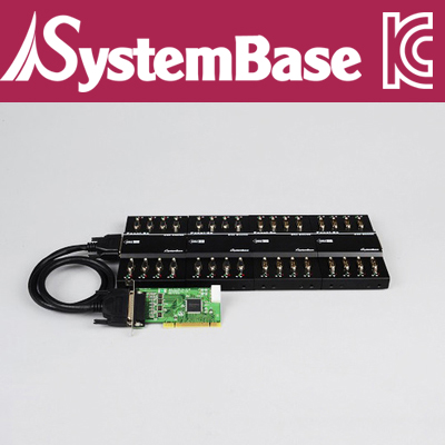 SystemBase(시스템베이스) 32포트 RS-422/485 PCI 시리얼 카드 Male (카드+패널)