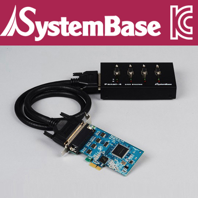 SystemBase(시스템베이스) 4포트 RS232 PCI Express 시리얼 카드(카드+패널)