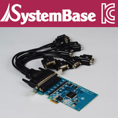 SystemBase(시스템베이스) 8포트 RS-232 PCI Express 시리얼 카드(케이블타입)