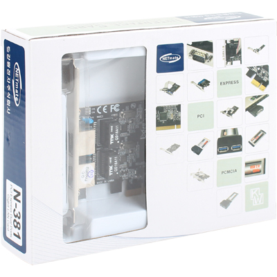 강원전자 넷메이트 N-381 PCI Express 듀얼 포트 기가비트 랜카드(Realtek&Pericom)(슬림PC겸용)