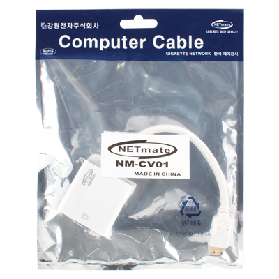 강원전자 넷메이트 NM-CV01 Mini HDMI to VGA(RGB) 컨버터(케이블 타입)