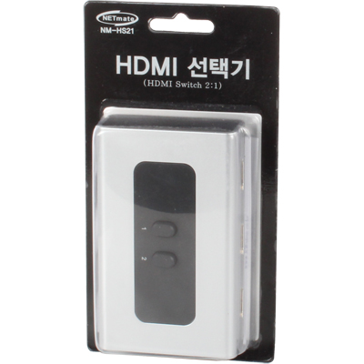 강원전자 넷메이트 NM-HS21 HDMI 2:1 수동선택기(벽걸이형/가이드 포함)