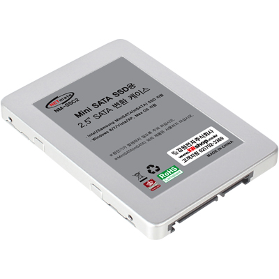 강원전자 넷메이트 NM-SSC2 Mini SATA SSD to 2.5" SATA 변환 케이스(SSD미포함)