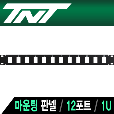 TNT NM-TNT110 12포트 멀티미디어 모듈 마운팅 판넬(1U)