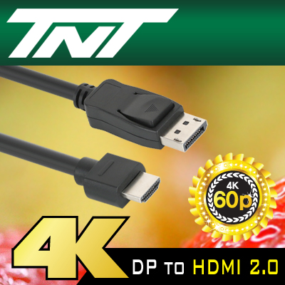 강원전자 TNT NM-TNT119 DisplayPort 1.2 to HDMI 2.0 케이블 4.5m