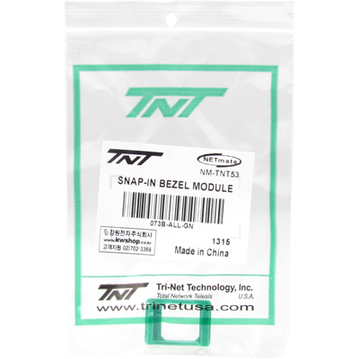 강원전자 TNT NM-TNT53 멀티미디어 마운팅 판넬용 스냅인 모듈 가이드(그린)