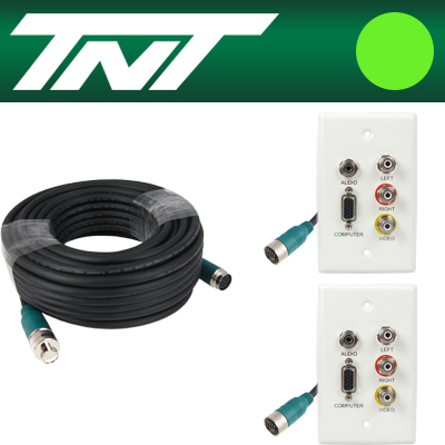 강원전자 TNT NM-TNTA30S8 RGB+스테레오 or 3RCA 월 플레이트 분리형(배관용) 케이블 30m
