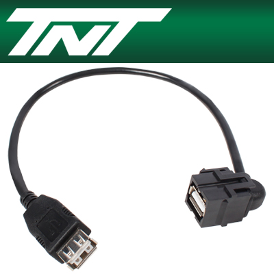 강원전자 TNT NM-TNTG04 USB2.0 AF/AF 스냅인 멀티미디어 케이블 타입 모듈 0.3m